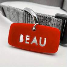 1 pièce Sac acrylique personnalisé avec marque pour animaux de compagnie, cadeau parfait pour les meilleurs amis, la fête des mères, la fête des pères, la Saint-Valentin - Accessoires modernes pour chiens et chats - Multicolore - Voir 2