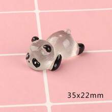 3 stuks willekeurige Glow-In-The-Dark Panda Hars Craft Decor, DIY Haaraccessoires, Crèmekleurige Polymeer Klei Decoratiematerialen