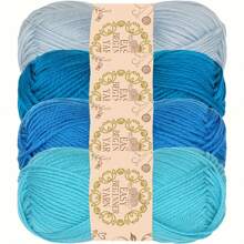 4pcs Soft & Comfy 100% Acrylic Yarn Skeins - 4 X 50g In Assorted Colors, Suitable For Knitting, Crocheting And Crafts, Finely Spun'