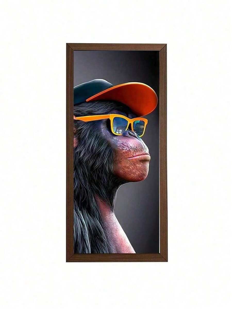 Framed Picture For Barbecue Corner And Bar 19x40cm - 43 Blind Monkey - View 1