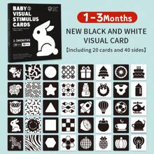 Black & White Flash Cards For Newborn Babies Visual Stimulation, 0-36 Months Infant Colorful Tracking Cards, Educational Cognitive Cards - Visual Cards - View 18