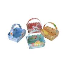 12/24PCS 12*9*6cm Creative Easter DIY Gift Boxes, Adorable Rabbit & Chick Elements To Handcraft And Convey Heartfelt Wishes, Instantly Boost Party & Holiday Atmosphere!