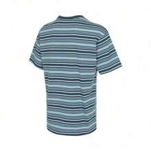 Camiseta de manga corta con rayas Nike SB M90 estilo novio para hombre 2024, TFQ3712-464 - Azul - Ver 2