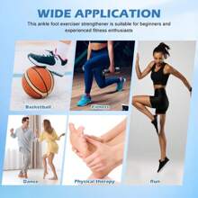 踝关节扭伤强化训练器，单腿平衡板，防滑木质摇摆板 - 黑色 - 查看 6