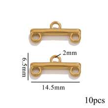 10pcs Stainless Steel Simple Multi-Strand Multi-Hole Linker DIY Necklace Bracelet Jewelry Accessories Making - Multi-strand Linker - View 8