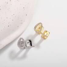 THATBOY 2pcs Fashion Light Luxury Shiny Grillz Copper Zirconia Grillz Cool Personalized Gift Hip Hop Rapper Male And Female - Multicolor - View 11