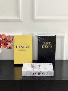 3 stuks decoratieve nepboeken, modieuze huisstijl, geïnspireerd door ontwerpers, karton (kan niet open). Ideaal voor woonkamerdecoraties, bureaubladdecoraties en wanddecoraties. Geschikt voor veel scenario's Kamer Woonkamertafel TV-standaard Rommelige boekenplank Bureau Kast Winkel Werkruimte Voorbeeldkamer Zomerdecoraties Herfstdecoraties Halloweendecoraties Kerstdecoraties