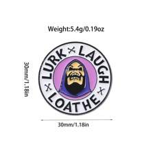 原创字母幽灵胸针，趣味卡通金属徽章别针，可作衣服、包包挂饰、学校办公配饰、衬衫、外套饰品、万圣节秋冬季配饰，适合青少年、青年、男士，休闲、户外、运动、度假、毕业礼物、生日、日常佩戴，可爱教师节礼物、万圣节配饰、教师节、圣诞节男士礼物、包包别针 - 彩色 - 查看 2