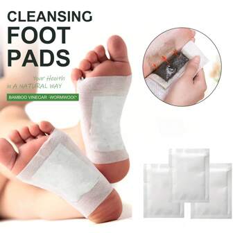 100pcs Natural Deep Cleansing Herbal Foot Pads, Daily Care Patch That Relieves Stress, Aids Sleep And Cold Feet, Adult Foot Ointment With Ginger, Bamboo Charcoal, Lavender And Herbal Patches