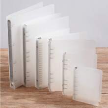 CENS Carpeta de anillas de plástico PP transparente y esmerilada en tamaños A4/B5/A5/A6/A7 - Colaboración de marca con fabricante original para archivar y organizar en oficina, hogar y escuela. Organizador de tarjetas y dinero, resistente para uso intensivo en negocios/oficina y escuela/estudiantes.