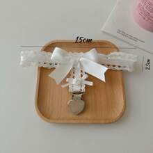 1pc Custom Wedding Garter, Heart Leg Garter Bow Elastic Band, Bridal Thigh Ring Accessories, Lace Wedding Garter Heart Black Leg Garter Women Girl Body Accessories, Adjustable Heart Lace Thigh Garter, Elastic Leg Garter Belt For Ladies Party, Black/Blue/Pink/White