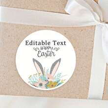 45/90pcs Waterproof Easter Stickers - Customizable Easter Bunny & Egg Design, Single-Use Paper Labels For Gifts, Crafts, And Decorations