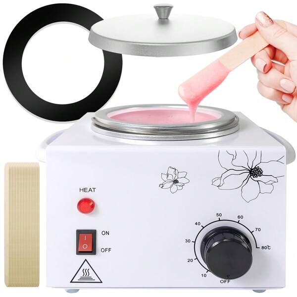 Professional Wax Warmer For Painless Hair Removal, Women Men Domestic Hair Salon Wax Heater Pot With Adjustable Temperature Set 220V