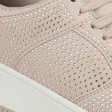Tenis Plataforma Color Beige Para Mujer Con Estilo Sofisticado - Beis - Ver 6