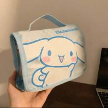 Sanrio 1pc Hello Kitty Multifunctional Four In One Makeup Bag, Cartoon Cute Portable Travel Grooming And Storage Bag, Suitable For Home Storage And Travel Supplies Storage,For Holiday Beach, Bathroom Collection, Bedroom Collection, Large Capacity