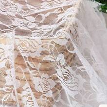 Lace Fabric In Multiple Sizes & Colors: 59inch*39.37inch /150cm*100cm /150cm*200cm /150cm*300cm /150cm*500cm Floral Rose Knitted Lace Fabric, Non-Stretch, Black, White, Beige, Sky Blue, Burgundy, Pink, Purple, For DIY Clothing, Wedding Dress, Sewing, Home Curtain, Door Curtain, Wedding Decor, Party Decor, Sports Festival Headpiece, Ribbon Decorations