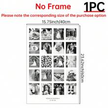 1PC Personalised Twenty Photos Wedding Print, Personalized Anniversary Canvas Wall Art, Custom Valentines Photo Collage, Our Anniversary Print, Special Anniversary, Couples Print, Memories Collage Posters, Optional Frame
