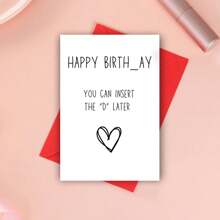 1PC Funny Birthday Card For Friend - Dirty Card For Him, Her, Perfect Gift For Boyfriend, Girlfriend, Humorous Birthday Wishes & Greeting