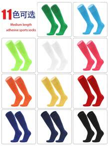 Mine Craft Jugendmannschaft Sport Kniehohe Socken für Kinder Fußball, Jugend und Kniehohe Athletische Fußball Gym Kinder Team Jungen und Mädchen Einfarbig Fußball Sport Socken im Nick 90er Stil