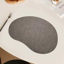 Nordic Style Heteroseksuele Textuur PU Placemats, Hoogwaardige Waterdichte Anti-Olie Warmte-Isolatie Eettafelmatten, Onderzetters