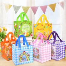 Easter Rabbit Non-Woven Bags Cartoon Bunny Egg Cookie Candy Gift Packaging Bags Shopping Bag Spring Easter Party Decoration Birthday Party Supplies