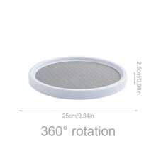 1 pieza Estante giratorio multifuncional para la cocina, para almacenar botellas de condimentos como salsa de soja y vinagre, bandeja para frutas con giro de 360°, accesorios para la cocina del hogar