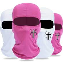 4pcs/2pcs/1pc Cross Printing Ski Mask Spring And Summer Balaclava Face Mask For Men Women UV Protection Windproof Scarf For Snowboard Motorcycle - Multicolor - View 13