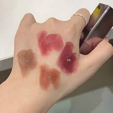 Lápiz labial mate con 3 opciones de color - Brillo de labios mate aterciopelado, impermeable y no desvaneciente que realza el color y aclara los labios, apto para todos los tonos de piel, colores de labios marrones y oscuros