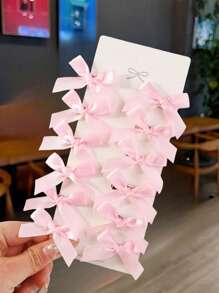 12pcs Girls' Minimalist Sweet Mini Butterfly Hair Clips
