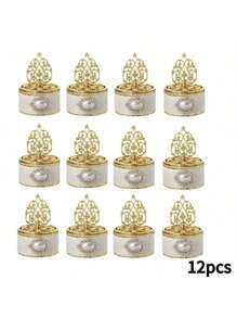 12 boîtes de rangement à bonbons, boîtes d'emballage à bonbons pour mariage, boîtes creuses, boîtes avec couvercle, conviennent pour les rassemblements de vacances, les mariages, les décorations de fête, les décorations de cadeaux pour les amis