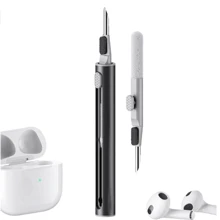 Kit di pulizia compatibile con Airpods Pro Pro2 1 2 3 4 Penna di pulizia multifunzione con spazzola morbida Spugna floccata per auricolari Bluetooth Strumenti di pulizia della custodia Bianco