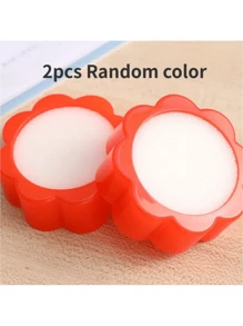 2pcs Flower-Shaped Finger Moistening Sponge - Soft And Reusable - Great For Paper Counting And Office Tasks - Perfect Gift For Accountants, Secretaries, And Students, Everyday Use Item | Vibrant Desk Accessory | Comfortable To Use