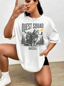 Oversized Style For Women, Onyx Storm Shirt Quest Broccoli T-Shirt Fourth Wing Merch Xaden Riorson Clothes Violet Bookish Top Romantasy Fan Ridoc Tee Dragon Rider, Oversize Type Shirt For Women, Perfect For Holiday Parties Or Gift Giving, Soft And Comfortable - trắng - Xem 2