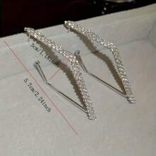 1 Pair Elegant Rhinestone Inlaid Alloy Drop & Dangle Earrings, For Daily And Party Occasions