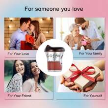 Easvnya 1pc Fashionable Silver-Plated Coffee Cup Beaded Accessory, 3D Design, Elegant, Suitable For Bracelets And Necklaces, Great Jewelry Gift For Birthday And Holidays