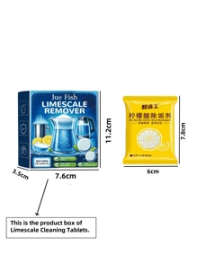 Citric Acid Descaling Agent Descaling Agent Cleaning Cleaning Agent Household Electric Kettle Descaling Tea Stain, Stainless Steel Kettle Descaling Lemon Descaling Cleaning Tablet (Packaging Upgrade, Quality Unchanged, Product New And Old Packaging Randomly Issued, Thank You For Understanding) - Multicolor - View 9