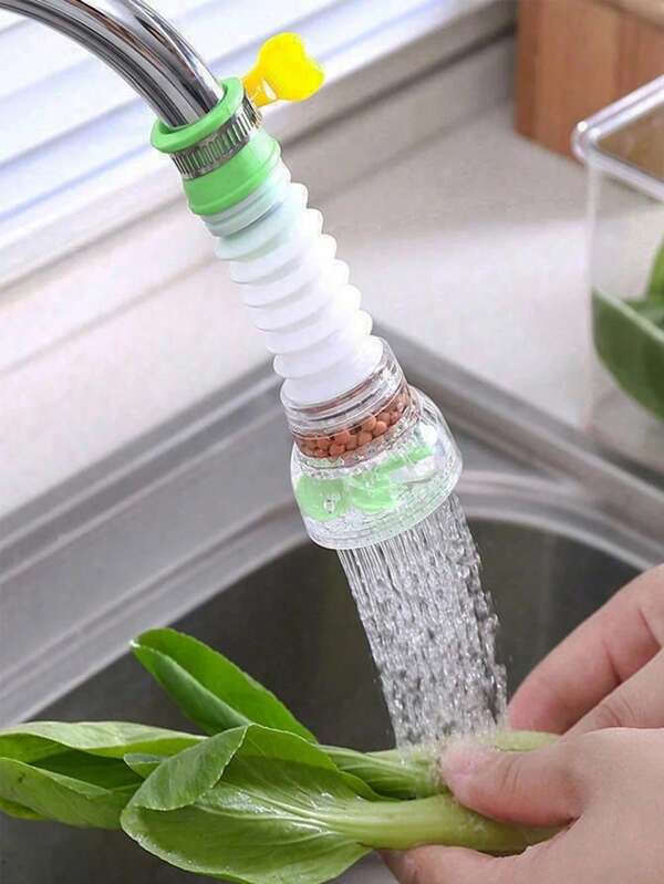 1/2pcs Universal & Expandable Kitchen Faucet Filter, Rotatable & Expandable, With Self-Cleaning Filter And Water-Saving Artichoke Design Back To School