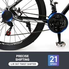 Bicicleta de montaña de aluminio de 27,5 pulgadas para mujer y hombre desde 160 cm con horquilla de suspensión frenos de disco MTB 21 velocidades bicicleta para adultos y jóvenes