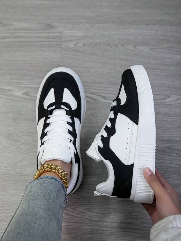 Women's Casual Shoes, Fashion Sneakers, Street Style Low-Top White Shoes, Lightweight Skateboard Shoes