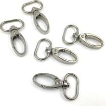 5/15/20 Pcs 1-Inch (Approx. 2.5cm) Inner Diameter Oval Lobster Clasp Swivel Snap Hook, Rotating Spring Clip For Shoulder Strap, Bag, Wallet