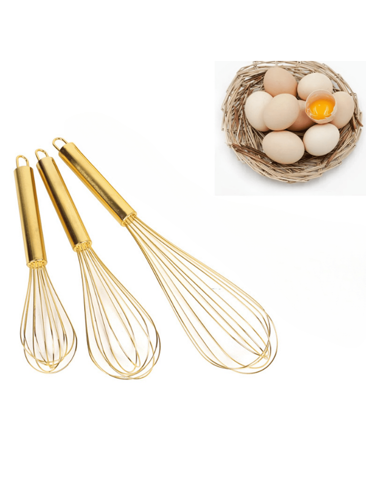 3 قطع من الفولاذ المقاوم للصدأ للخلط والخفق والتحر...