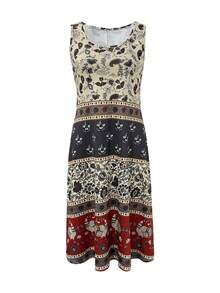 New Fashionable Lightweight Elegant Summer Casual Vacation Style Woman Plus Size Fit And Flare Dress, Suitable For Outdoor, Indoors, Travel, Office Wear