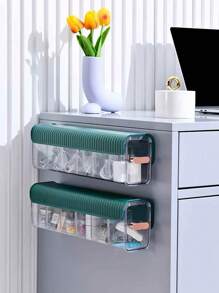 1PC Wall-Mounted Storage Box Drawer Underwear Organizer Divider, Wall Mount 6 Cell Drawer Storage Boxes And Plastic Organizers For Lingerie, Socks, Ties, Data Cable, Spices Organization