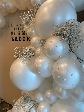 1 Set (60pc Balloons + 1 Pearl Sticker) White Sand White Pearlescent White Balloon Garland Decoration Set, Latex Balloon Decoration Supplies, Suitable For Wedding Garland Arch Decoration, Bride Birthday Party Background Decoration