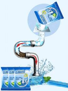 Polvo desbloqueador de drenajes - Desodoriza, desatasca, limpia y mantiene de manera efectiva los drenajes y lavabos de la cocina, inodoro y baño