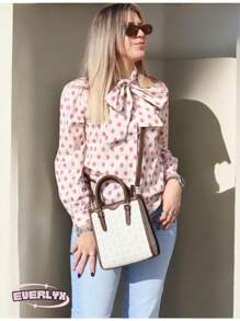 EverlyX Torba typu tote z monogramem i detalami ze sztucznej skóry – modele Choco Luxe i Parisian Chic o wyrafinowanym wzornictwie, wysokiej jakości wykończeniach, podwójnym uchwytem i odpinanym regulowanym paskiem dla większej wszechstronności – elegancki i ponadczasowy dodatek na każdą okazję – ✅ Dostawa w ciągu 3-5 dni