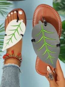 Women's Fashion Simple Stylish Casual 2024 Summer Thong Sandals