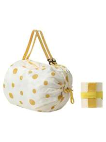 Bolsa de compras plegable y reutilizable de moda para mujeres, bolsa de tela portátil y plegable, bolsa de almacenamiento para compras de supermercado, útiles escolares y accesorios escolares