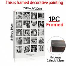 1PC Personalised Twenty Photos Wedding Print, Personalized Anniversary Canvas Wall Art, Custom Valentines Photo Collage, Our Anniversary Print, Special Anniversary, Couples Print, Memories Collage Posters, Optional Frame