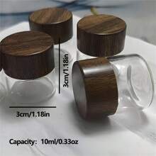 Paquete de 3/6 Mini botellas dispensadoras de vidrio - Inodoras, recipientes portátiles de 10 ml - Ideales para organización, viaje, cosméticos, picnic, camping, cocina